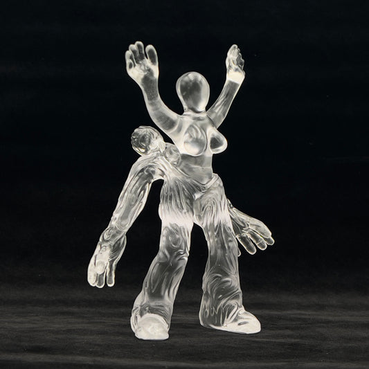 BEN MA "COMING OUT" CLEAR RESIN SCULPTURE